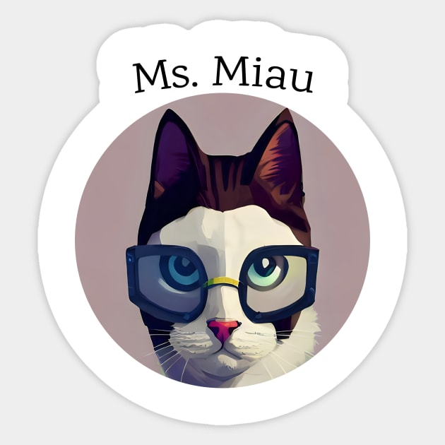 Ms. Miau Sticker by Van Alastor